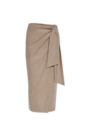 スカート ANINE BING Beige buttoned pencil skirt ANINE BING Zaire Midi Skirt | Neutrals | FARFETCH